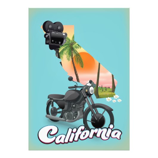 カリフォルニア ヴィンテージ 旅行 ポスター (正面)