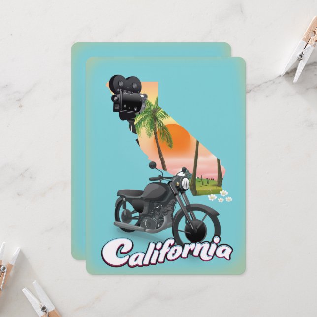 カリフォルニア ヴィンテージ 旅行 ポスター (正面/裏面インサイチュ)