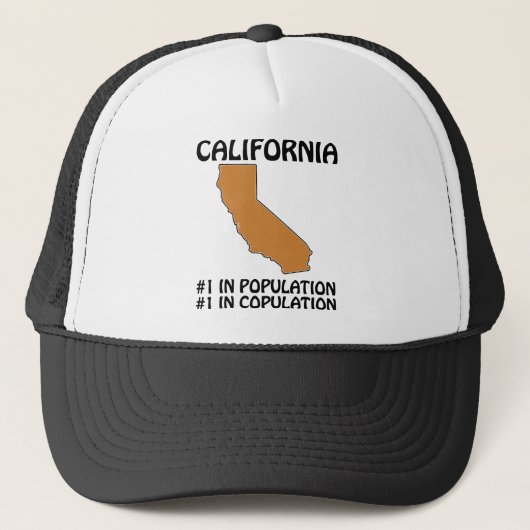 カリフォルニア - 人口第1位、セックス第1位 キャップ (正面)