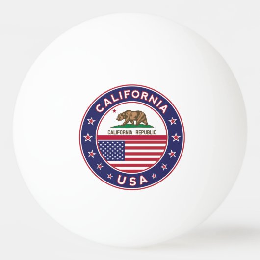 カリフォルニア 卓球ボール (正面)