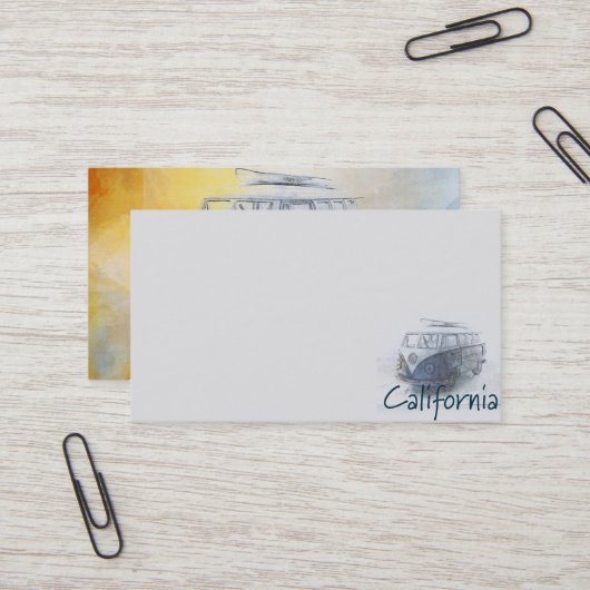 カリフォルニア 名刺 (正面/裏面インサイチュ)