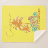 カリフォルニア、夏の楽園 シェルパブランケット (正面(横))