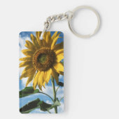カリフォルニア、巨大なひまわり (Helianthus) 2 キーホルダー (裏面)