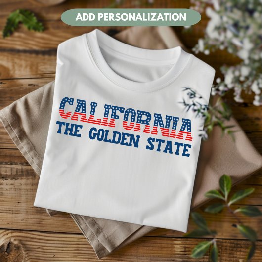 カリフォルニア 愛国心 ザ・ゴールデンステート カスタム Tシャツ