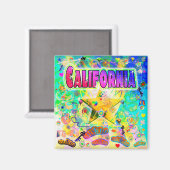 カリフォルニア 時代 時計 磁石 (正面/裏面)