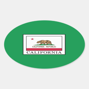 カリフォルニア 楕円形シール