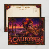 カリフォルニア 死者の日 レトロ ポストカード (正面/裏面)