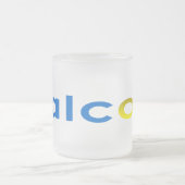 カリフォルニア-永久に-カッコいい フロストグラスマグカップ (中央)