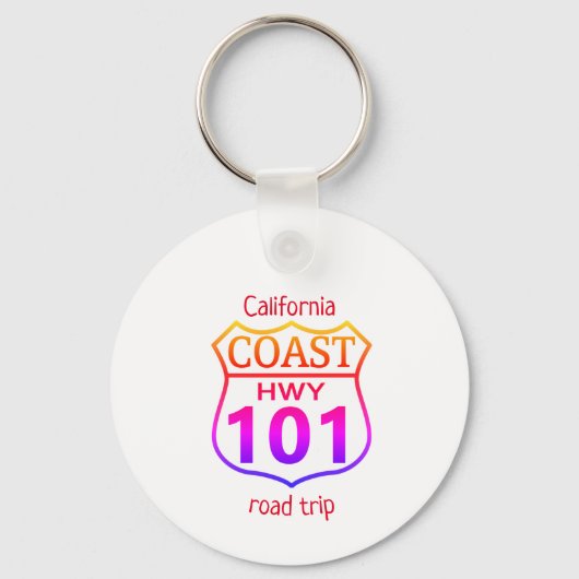 カリフォルニア **海岸ハイウェイ101 ****   キーホルダー (正面)