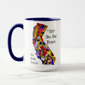 カリフォルニア-私達は人々です-カラフルな顔 マグカップ (左)