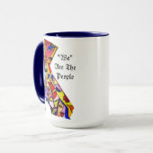 カリフォルニア-私達は人々です-カラフルな顔 マグカップ (正面左)