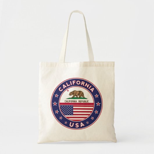 カリフォルニア、米国州、カリフォルニアTシャツ トートバッグ (正面)