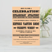 カリフォルニア·金ゴールド·ラッシュ·ハンドビル〜プライベート·カスタム 招待状 (スタンド正面)