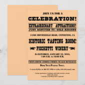 カリフォルニア·金ゴールド·ラッシュ·ハンドビル〜プライベート·カスタム 招待状 (正面/裏面)