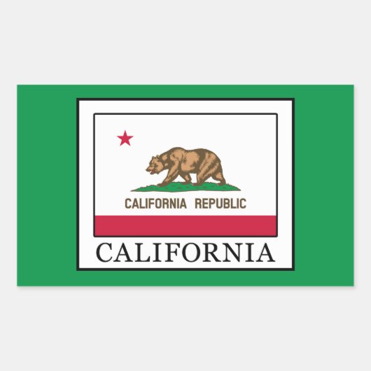 カリフォルニア 長方形シール (正面)
