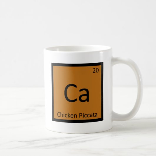 カリフォルニア-鶏のPiccata化学周期表 コーヒーマグカップ (右)