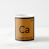 カリフォルニア-鶏のPiccata化学周期表 コーヒーマグカップ (中央)