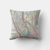 カリフォルニア(1860年)のヴィンテージの地図 クッション (裏面)