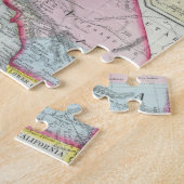 カリフォルニア(1860年)のヴィンテージの地図 ジグソーパズル (側面)