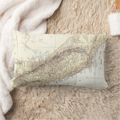 カリフォルニア(1878年)のヴィンテージの地図 ランバークッション (ブランケット)