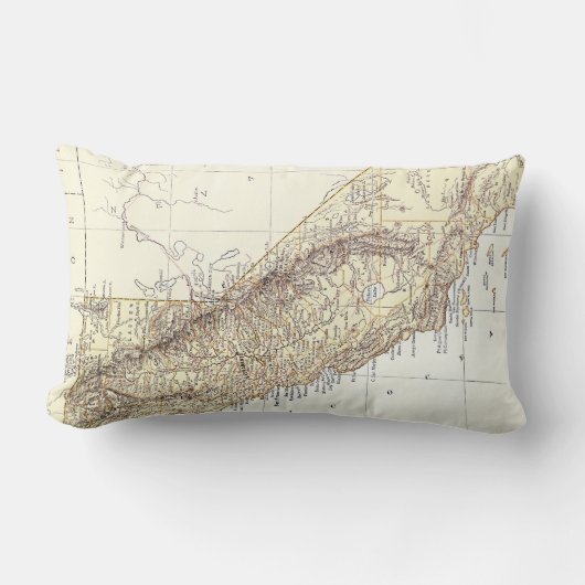 カリフォルニア(1878年)のヴィンテージの地図 ランバークッション (正面)