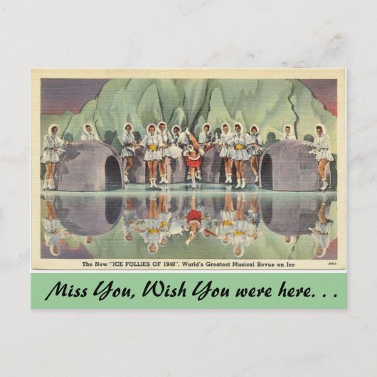 カリフォルニア、1940年のアイス・フォリーズ ポストカード (正面)