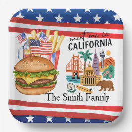 カリフォルニア 4th ジュライ インインデペンデンスデー パーティー ペーパープレート