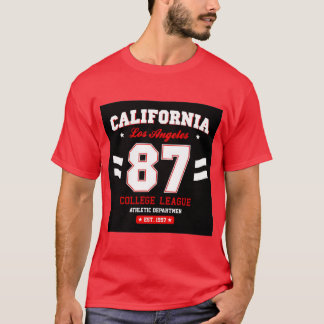 カリフォルニア 87 ロサンゼルス カレッジ リーグ Tシャツ