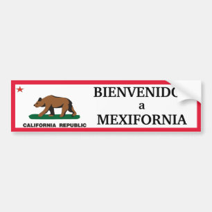 カリフォルニア: Bienvenidos Mexifornia バンパーステッカー