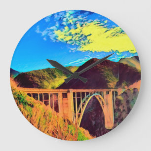 カリフォルニア – BIXBY CREEK – ブリッジ ラージ壁時計