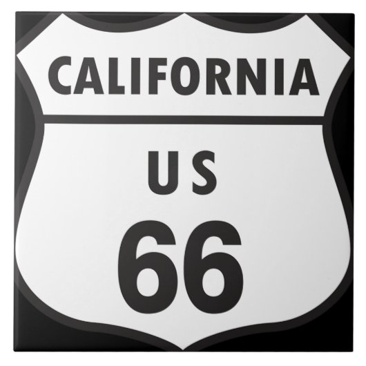 カリフォルニア Route 66 セラミックタイル (正面)
