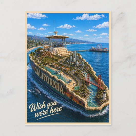 カリフォルニア | Wish You Were Here | ステートシリーズ ポストカード (正面)