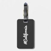カリフォルニアCAのハッシュタグ州 ラゲッジタグ (裏面縦)