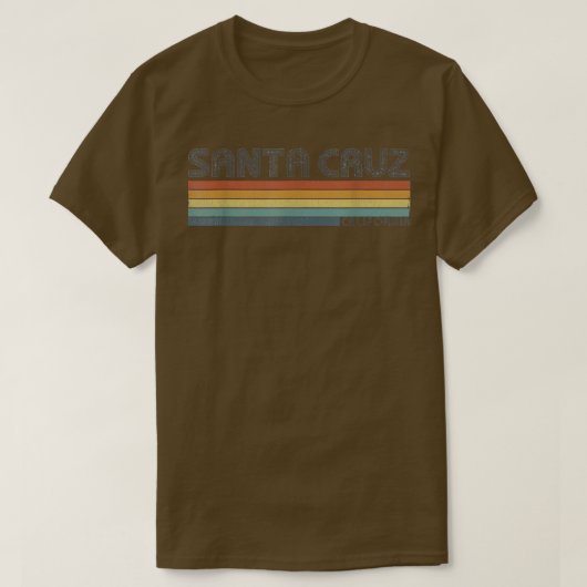 カリフォルニアCAヴィンテージレトロサンタクルーズ Tシャツ (デザイン正面)