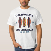 カリフォルニアCa Surfレトロヴィンテージ70sサーファーサーフィ Tシャツ (正面)