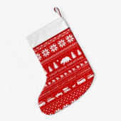 カリフォルニアCaliくま愛喜びの平和日光のカッコいい スモールクリスマスストッキング (裏面 (吊り時))