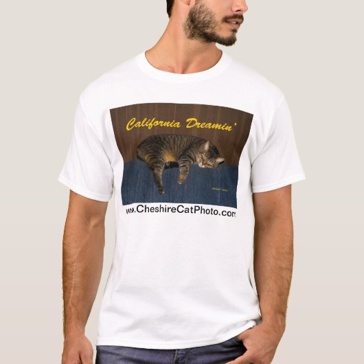 カリフォルニアDreamin猫カリフォルニアプロダクト Tシャツ (正面)