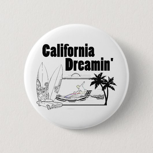 カリフォルニアDreamin 缶バッジ (正面)