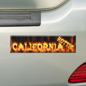カリフォルニアhottie バンパーステッカー (車上)