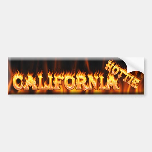 カリフォルニアhottie バンパーステッカー (正面)
