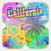 カリフォルニアQuadroシーズンステッカー スクエアシール (正面)