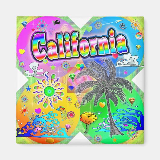 カリフォルニアQuadro Seasonsマグネット マグネット (正面)