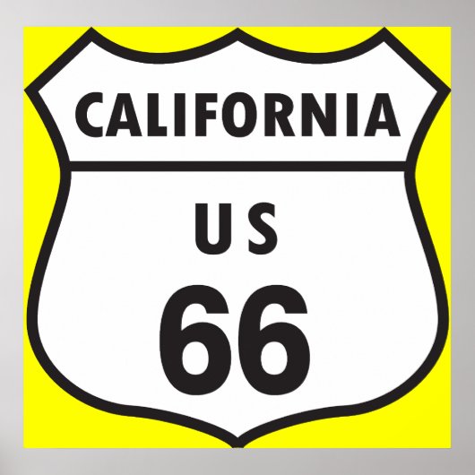 カリフォルニアUS 66サイン ポスター (正面)