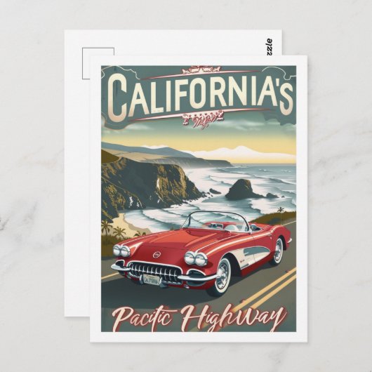 カリフォルニアUSAアメリカヴィンテージ有名な旅行プレイス ポストカード (正面/裏面)