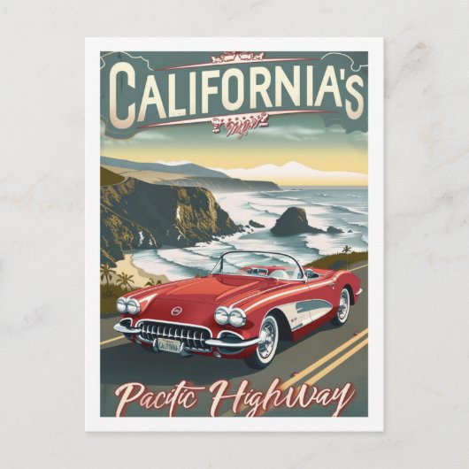 カリフォルニアUSAアメリカヴィンテージ有名な旅行プレイス ポストカード (正面)