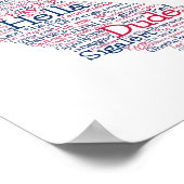 カリフォルニアUSAスラングWord Art Mapポスター ポスター (角)