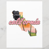 カリフォルニアUSA地図ポスター (裏面)
