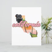 カリフォルニアUSA地図ポスター (スタンド正面)