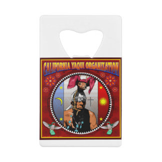 カリフォルニアYaqui団体や組織のロゴ クレジットカード栓抜き