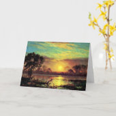 カリフォルニ絵画ア州オーウェンス湖の所有地 カード (黄色い花)